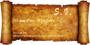 Stampfer Vivien névjegykártya